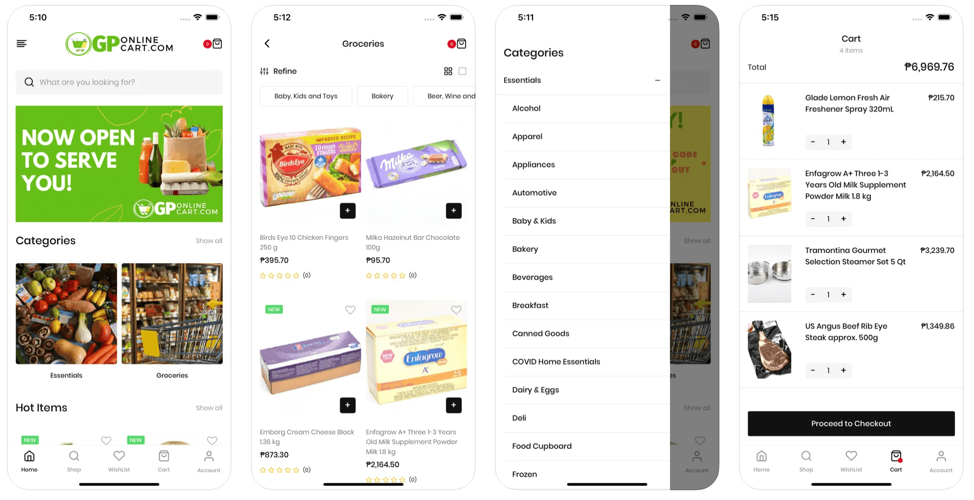 GPOnlineCart.com — Online supermarket app with catalogue, cart and checkout built by VenderIT