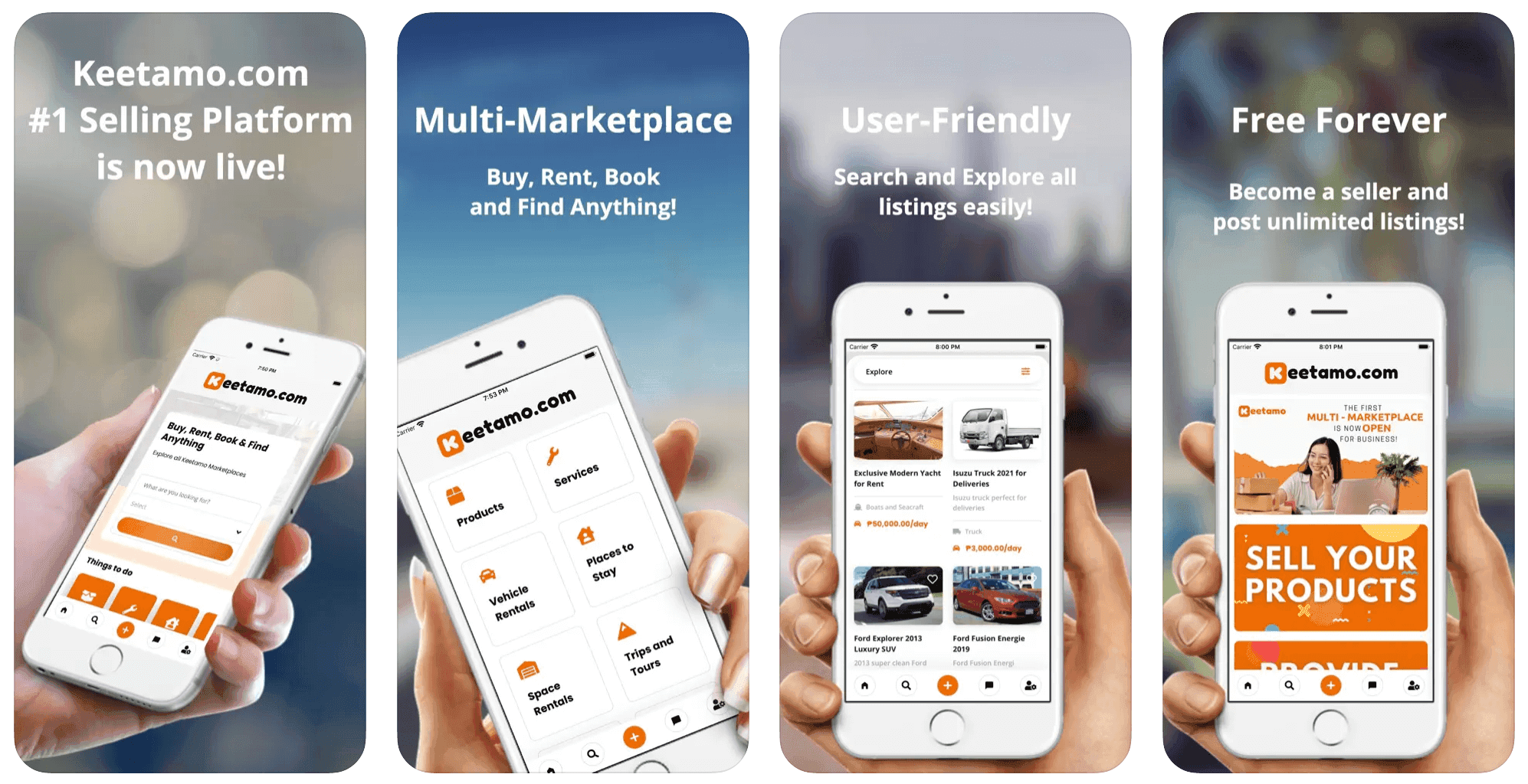 Keetamo.com — Multi-marketplace app for buying, renting and booking built by VenderIT