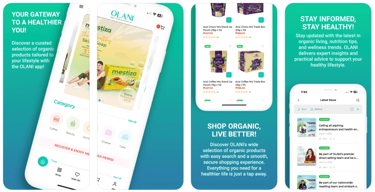 OLANI — Organic products store with reseller sign-up built by VenderIT