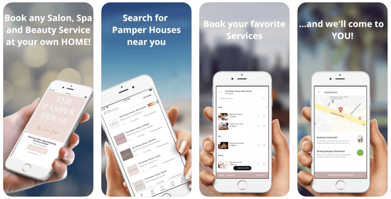 The Pamper House — Home-service beauty booking app built by VenderIT