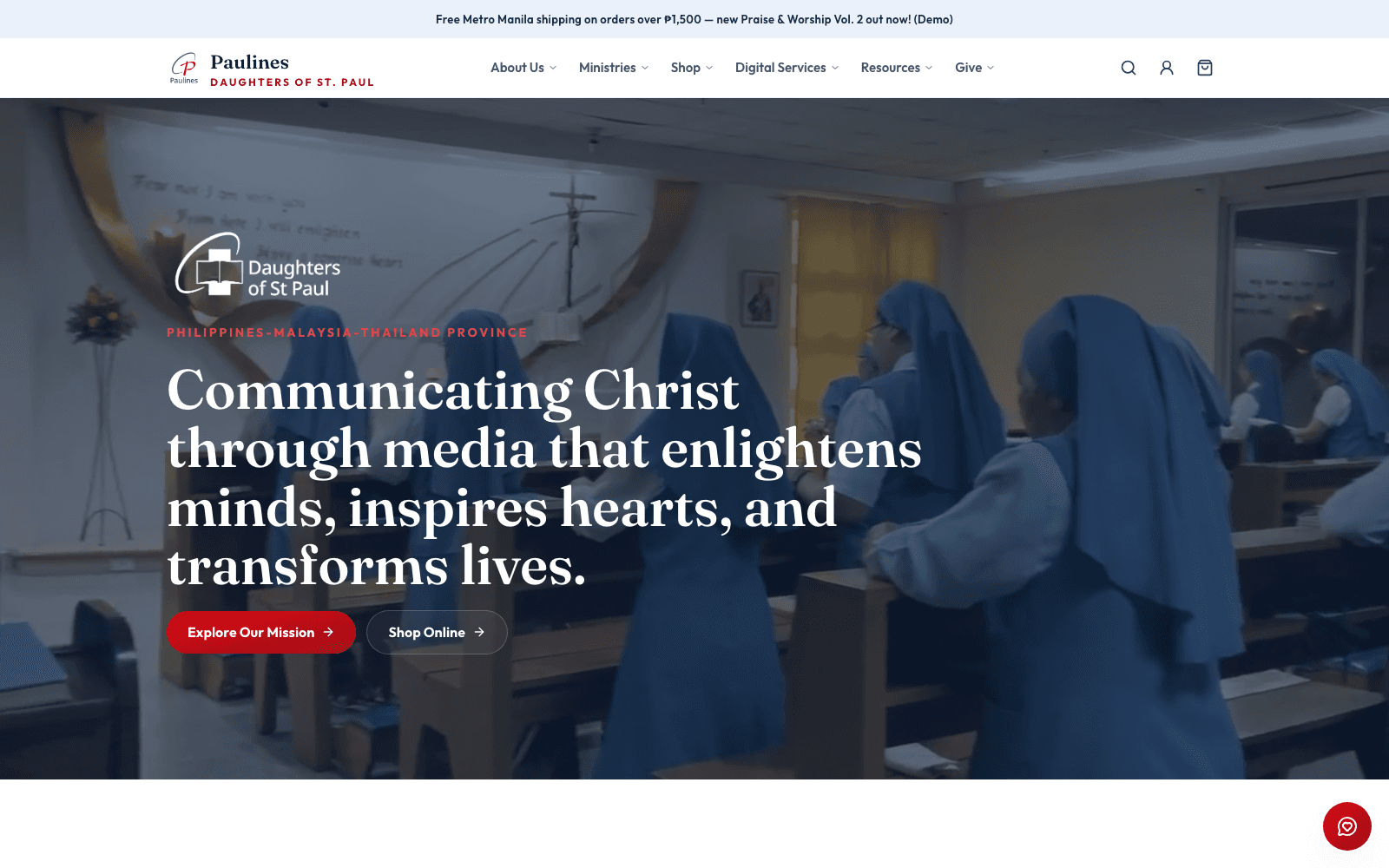 Paulines — Ministry site, online store and automated offerings (in staging) built by VenderIT