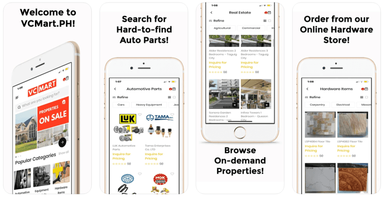 VCMart.PH — Multi-category marketplace with enquiry-based pricing built by VenderIT